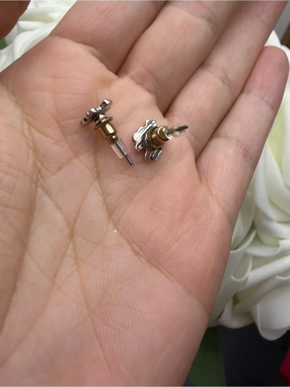 Silver tone Butterfly Stud Earrings - Silver